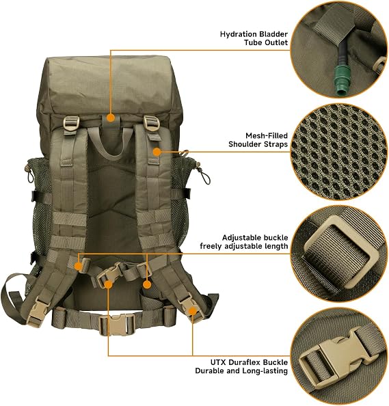 EXCELLENT ELITE SPANKER 40L Camping Hiking Backpack Tactical Molle Rucksack
