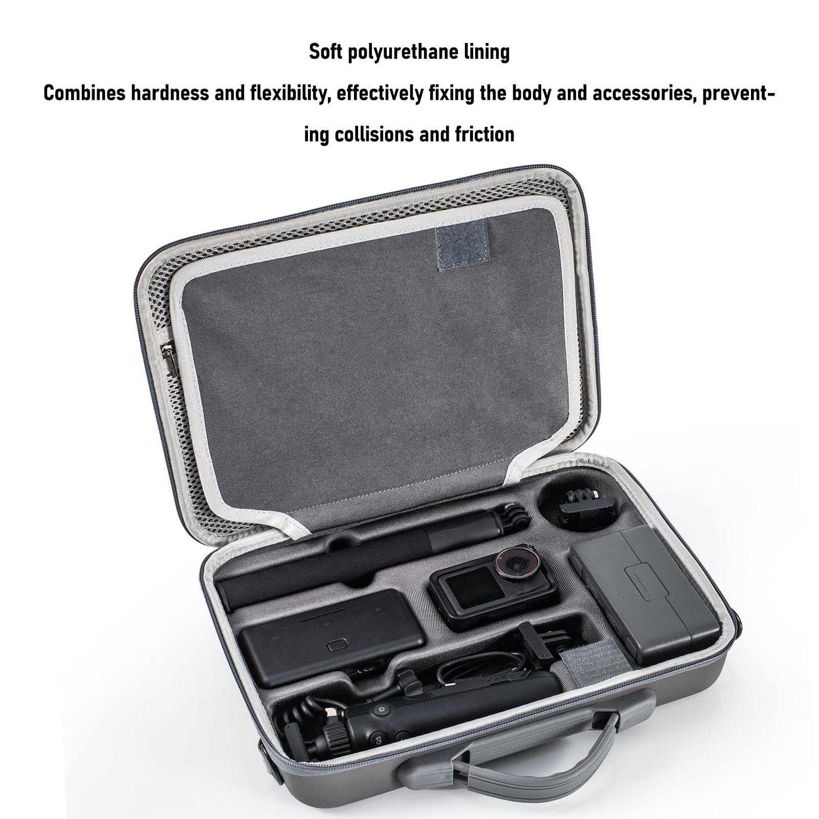 Annadue Custodia da Trasporto per Action 5 Pro, Accessori per Fotocamera Action 5 Pro, Borsa da Viaggio Portatile con Tracolla Regolabile, Borsa da Trasporto per Action Camera da Viaggio