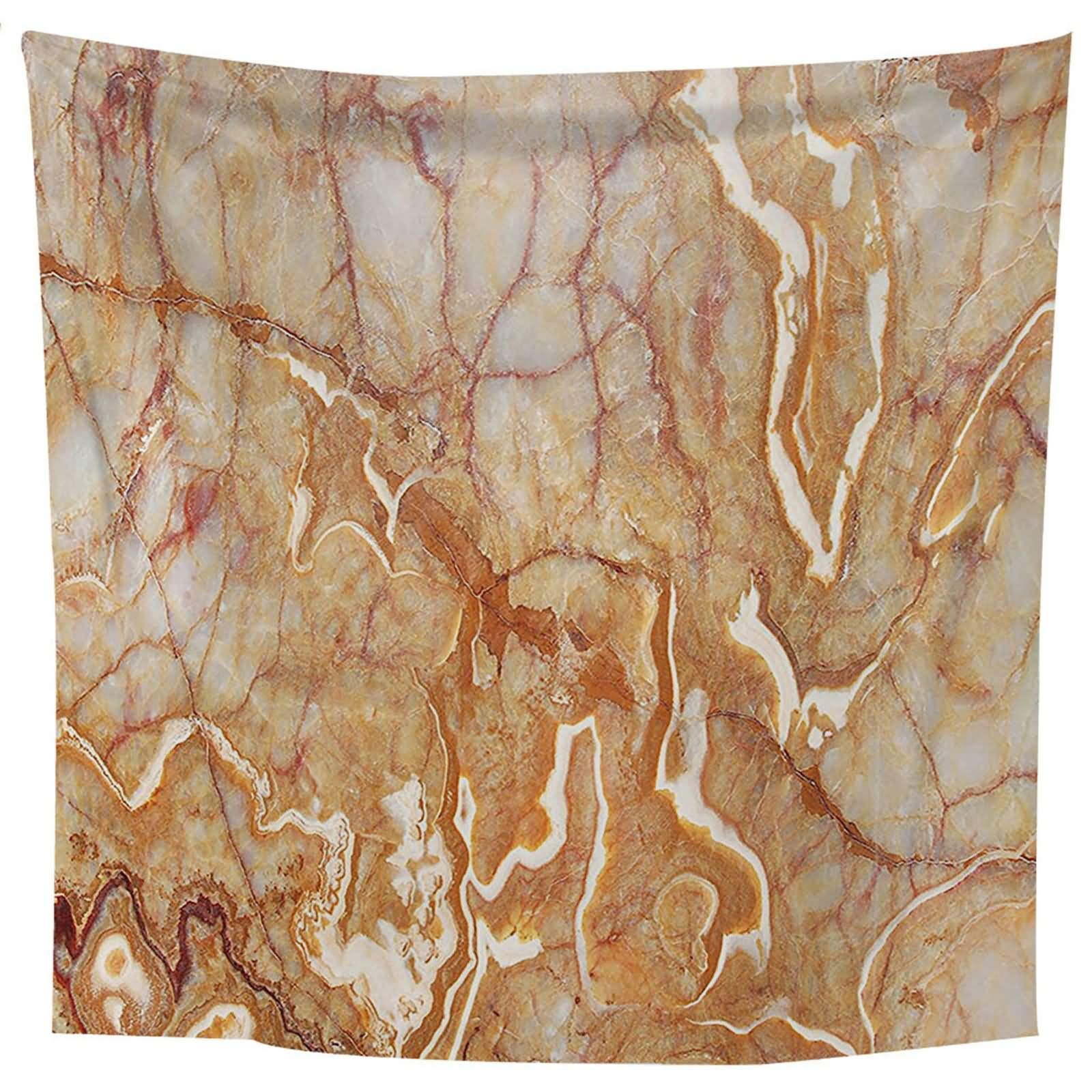 Tenture murale chic motif marbre orange en toile de qualité supérieure
