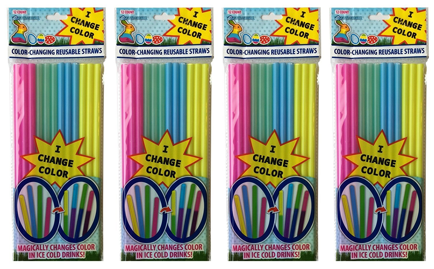 Cool Change Straws - Easter Fun 4 Pack COMINHKPR106448