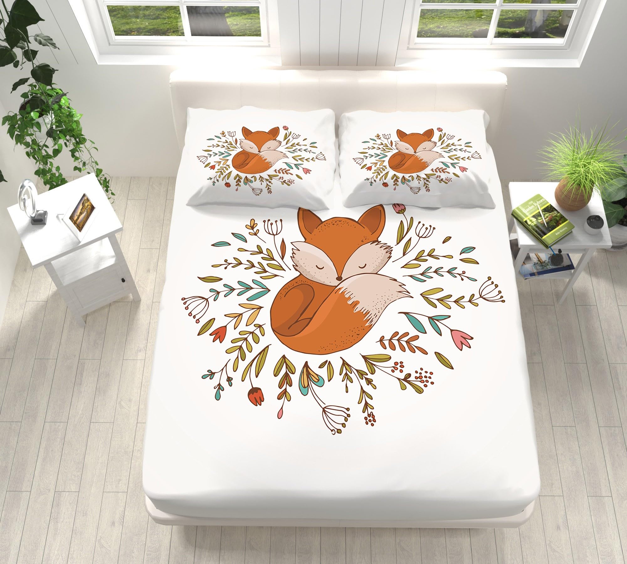 Drap Housse 180x200 cm Licorne De Dessin Animé Protege Matelas en