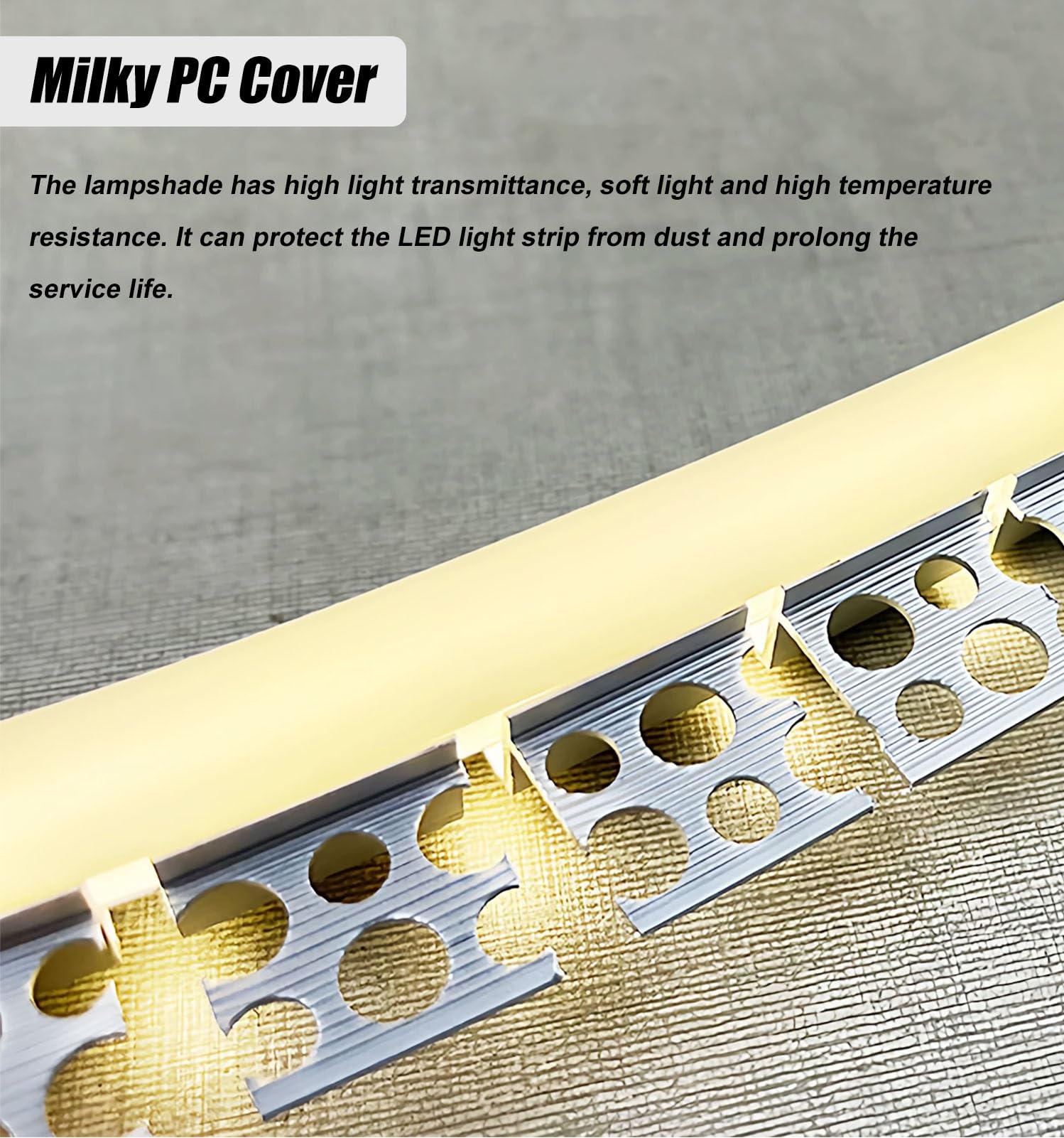 Aluminiowa listwa LED z dyfuzorem, kanał zakrzywiony, sufitowy, pośrednie oświetlenie z mleczną osłoną, giętki, do zabudowy, do salonu, 3,5 m