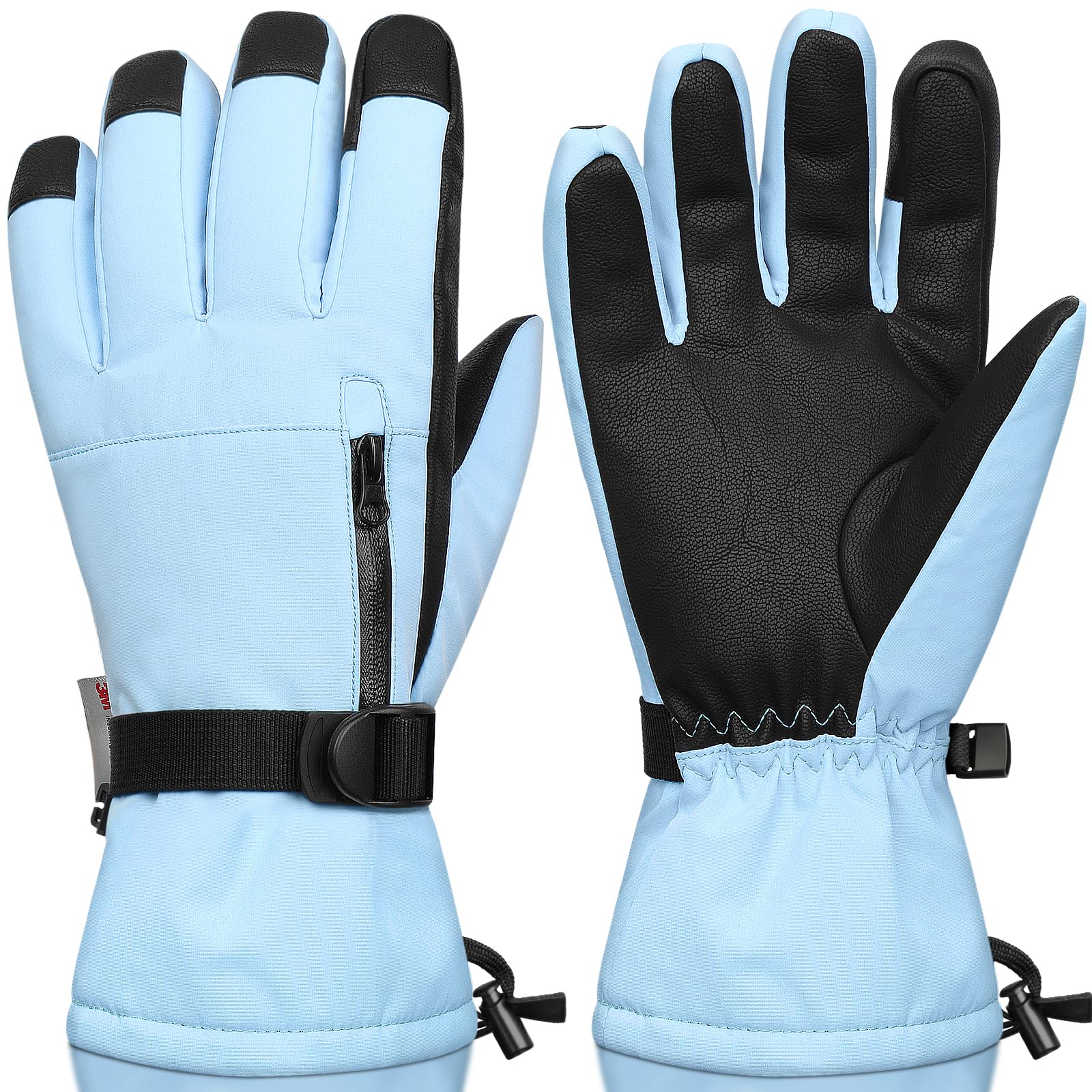 Ski Gloves,Snow Gloves Waterproof Winter Warm Cold Weather Touchscreen Gloves for Parent&amp; Child Kids Skiing,Snowboarding