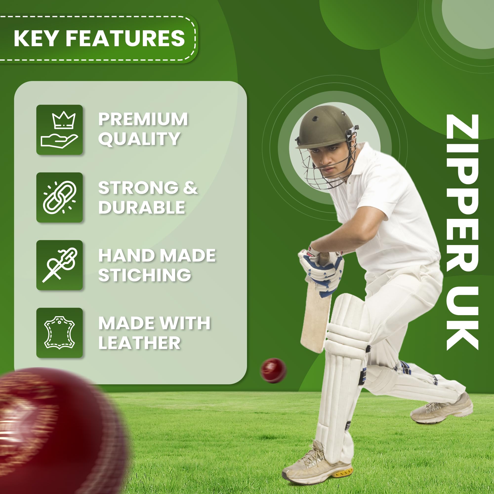 Balle Cuir Cousue Main Balle De Cricket En Cuir Avec Fermeture Éclair - 134, 7g, Couture Main, Blanc Balle Cricket Entraînement Balle Cuir Cousue Main Balle De Cricket En Cuir Avec Fermeture Éclair - 134, 7g, Couture Main, Blanc Balle Cricket Entraînement