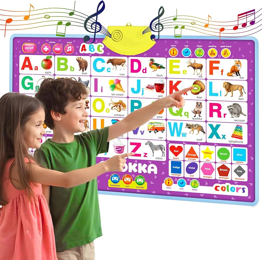 Amazon.com: QUOKKA Alphabet Poster Educational Toy for 3-4 Year
