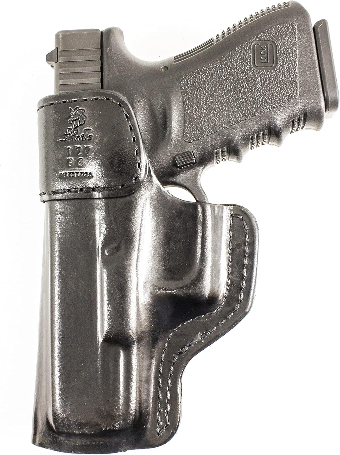 DeSantis Inside Heat IWB Holster - Concealed Carry Leather Gun Holster, Fits the S&W M&P Compact .22, M&P 380 Shield EZ, M&P 9 Shield EZ Incl. Performance Center & M2.0 models - Right Hand Draw, Black