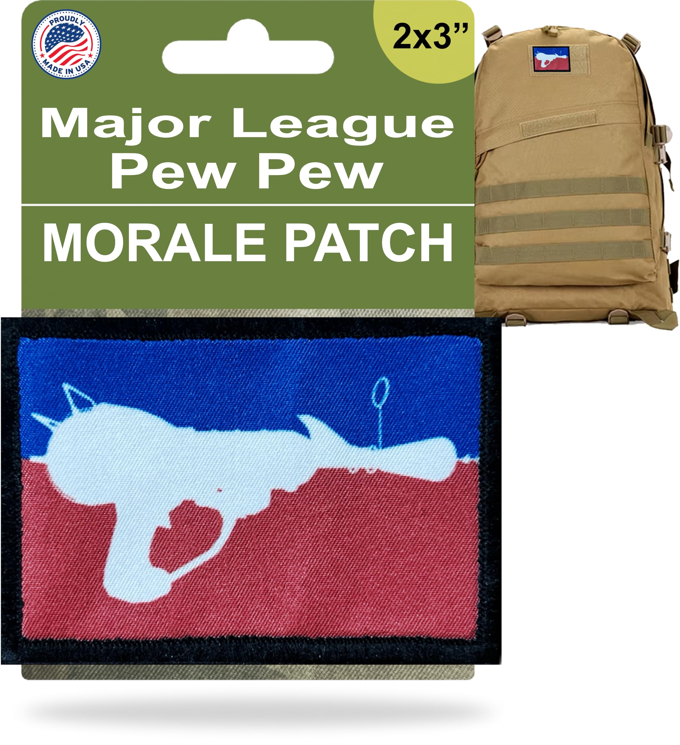 RedheadedTshirts Pro Pew Pew Morale Patch. Perfect for Your Tactical Military Army Gear, Backpack, Operator Baseball Cap, Plate Carrier or Vest. 2x3" Hook Patch. Made in The USA-image-33