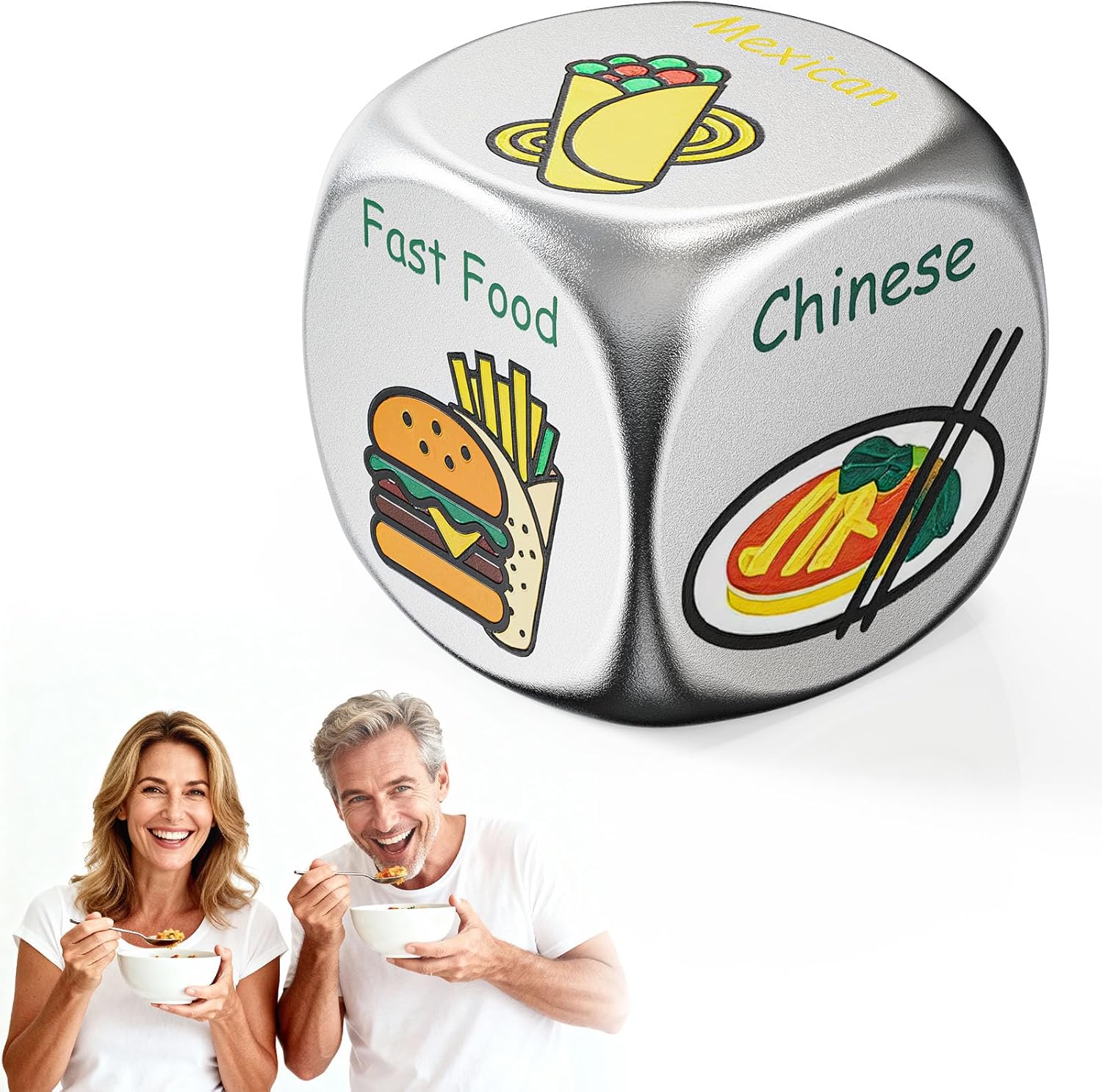 Stocking Stuffers for Men Women,Colorful Date Night Food Decision Dice,Mens Gifts,Funny Gifts for Men Women Couple Girlfriend Boyfriend Husband Wife Anniversary Birthday Wedding Fathers Day