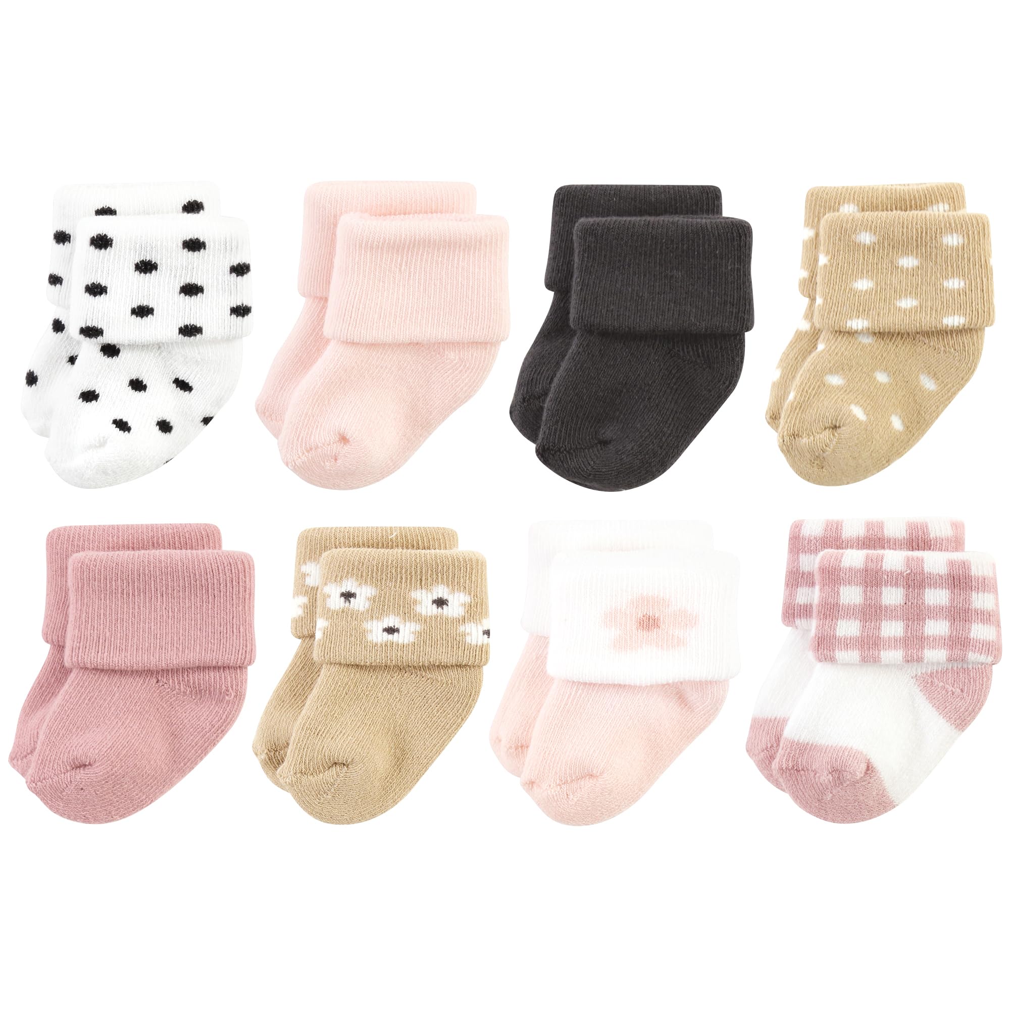 Hudson Baby Baby 8-pack Cotton Rich Newborn and Terry Socks