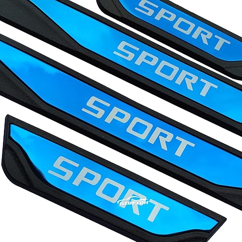 Miniatura 9 de GZBFTDH Protector de rasguños para umbral de puerta de automóvil, compatible con accesorios Volvo XC40 XC60 XC90, placa de entrada de puerta de