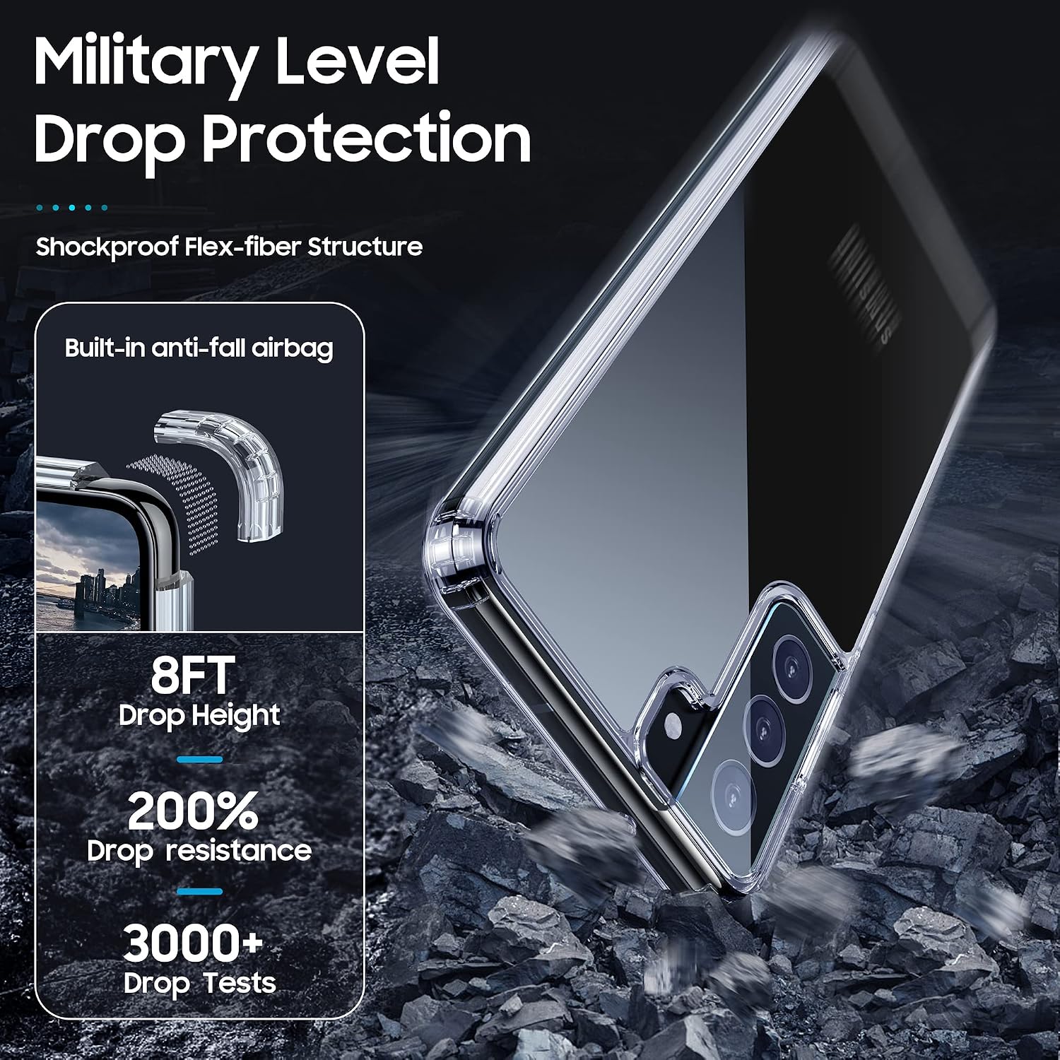 Uyiton for iPhone 14 Pro Max Privacy Screen Protector-Light Orange