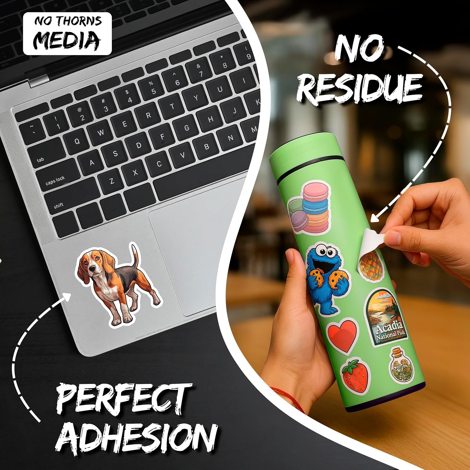 Beagle Sticker - Waterproof Vinyl Decal for Laptop Car Tumbler - Durable Aesthetic Long-Lasting