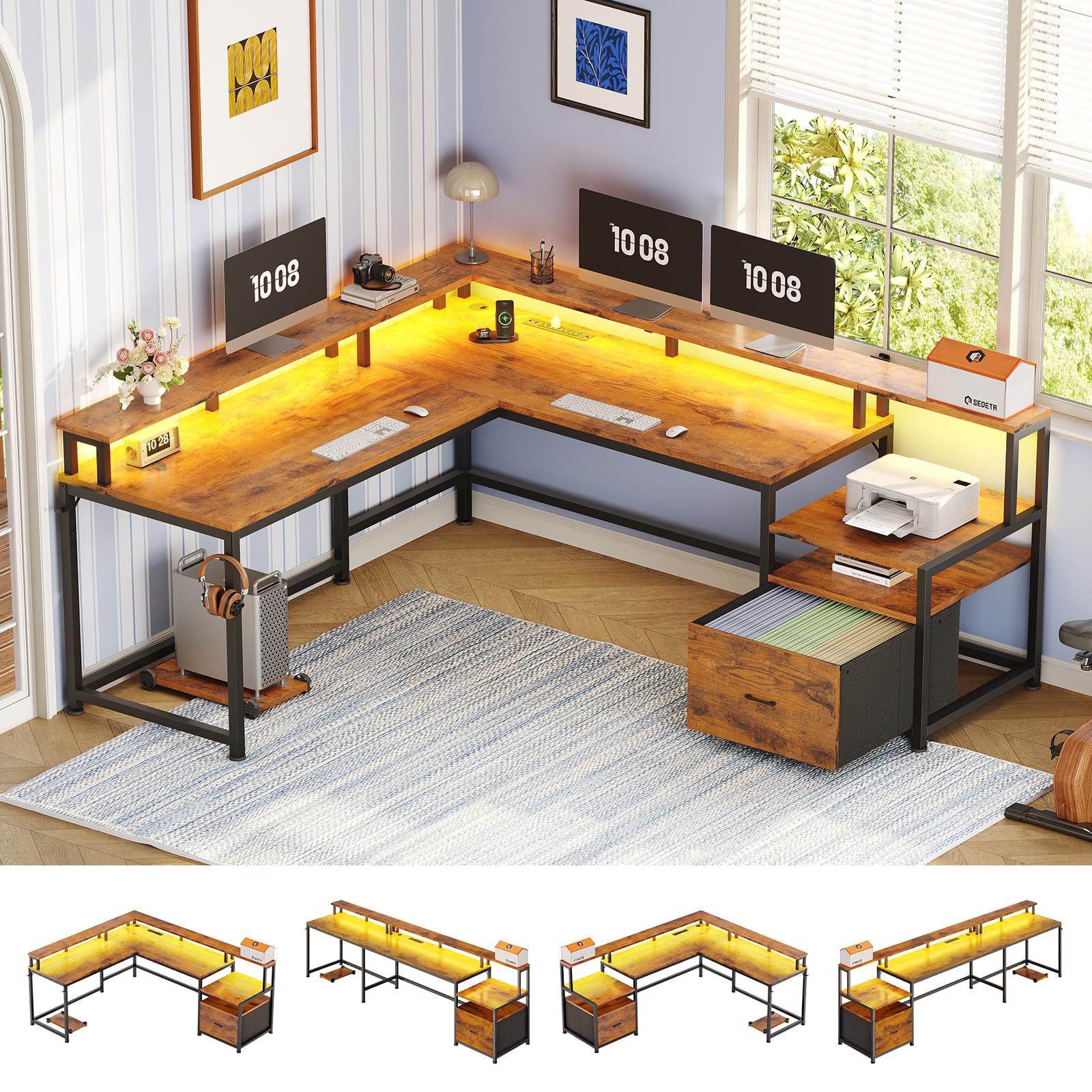SEDETA 66" L Desk