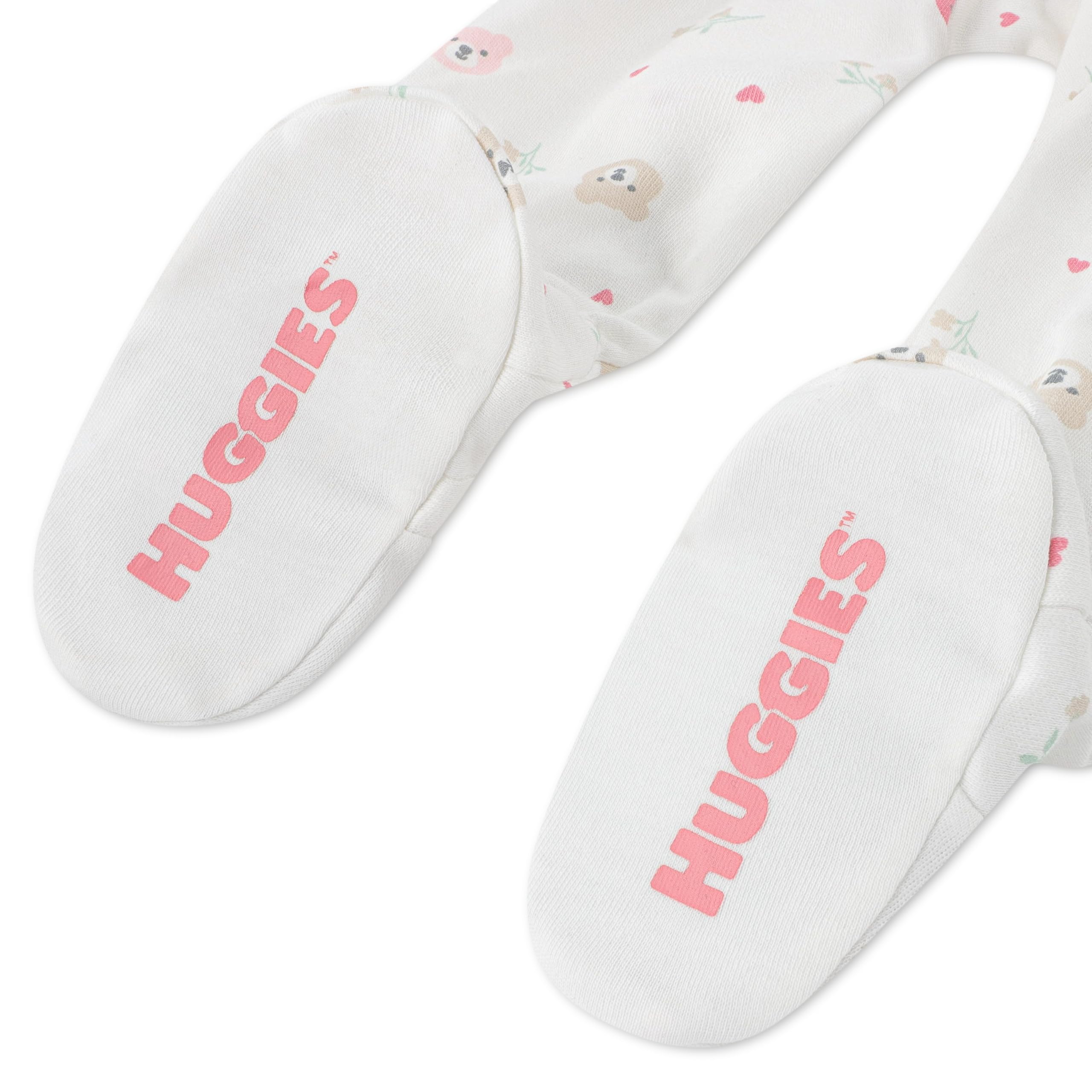 HUGGIES Mädchen Huggies Footed Coveralls 2-pack Trainingsanzug mit Füßen, 2 Stück