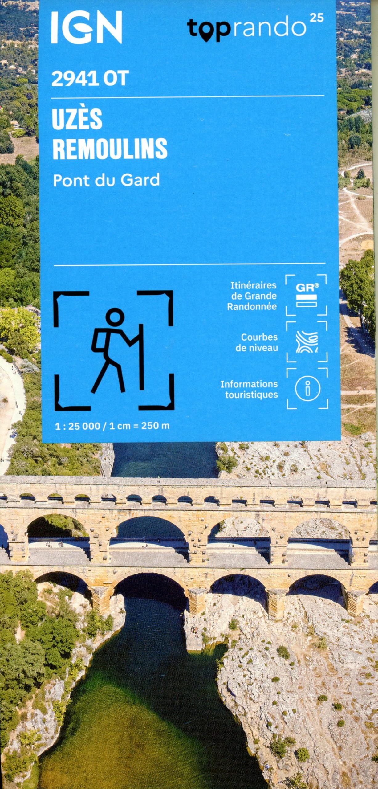 Uzès / Remoulins / Pont du Gard (2941OT): 1:25000 (TOP 25)
