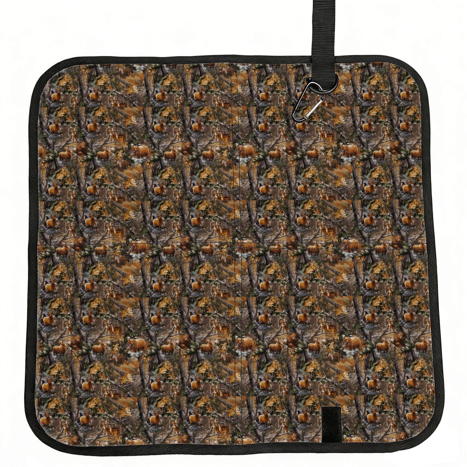 ERCgad Hunting Deer Bear Deer Print Foldable Seat Cushion Portable Chair Pad Lightweight Travel Outdoor Office Home
