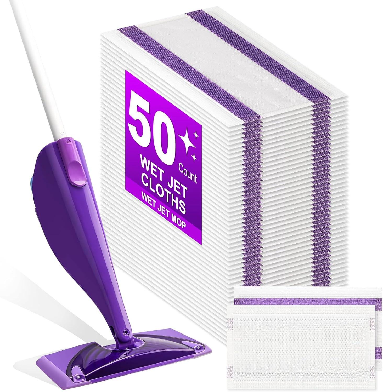 25 Pack Disposable Mop, Replacement for Swiffer Power Mop Refills Compatible with Swiffer Power Mop Pads, Multi-Surface Mop and PowerMop Wood Floor Cleaning