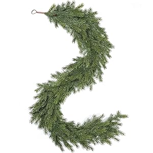 Artgar 6 Ft Realistic Christmas Cedar Garland, Thick Faux Green Garland, Real Touch Artificial Greenery Pine Garlands for Home Table Mantle Stairs Railing Window Outdoor Holiday Xmas Decor