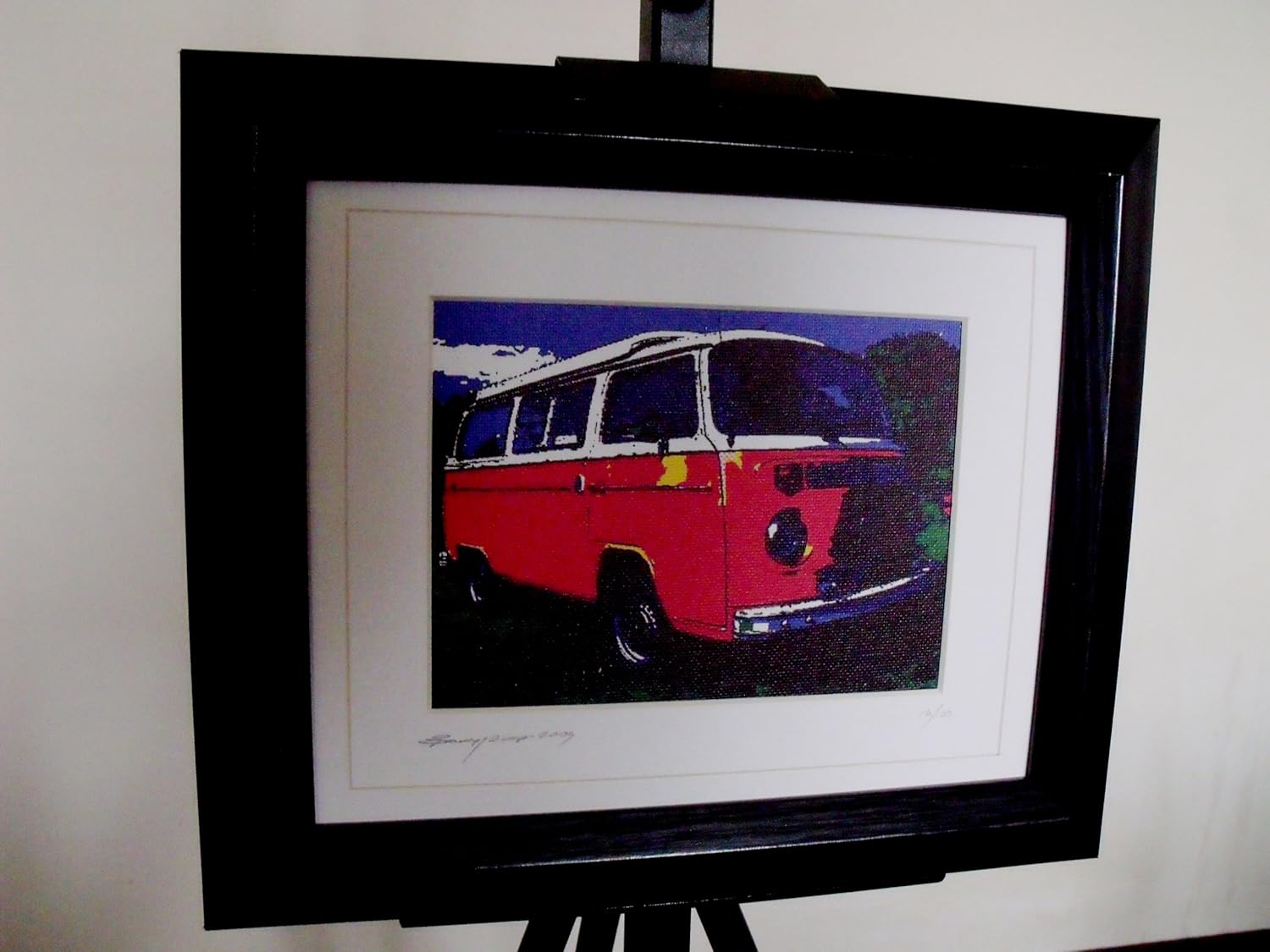 artcandi VW Camper Van Canvas Art Print Framed Amazon.co.uk Home