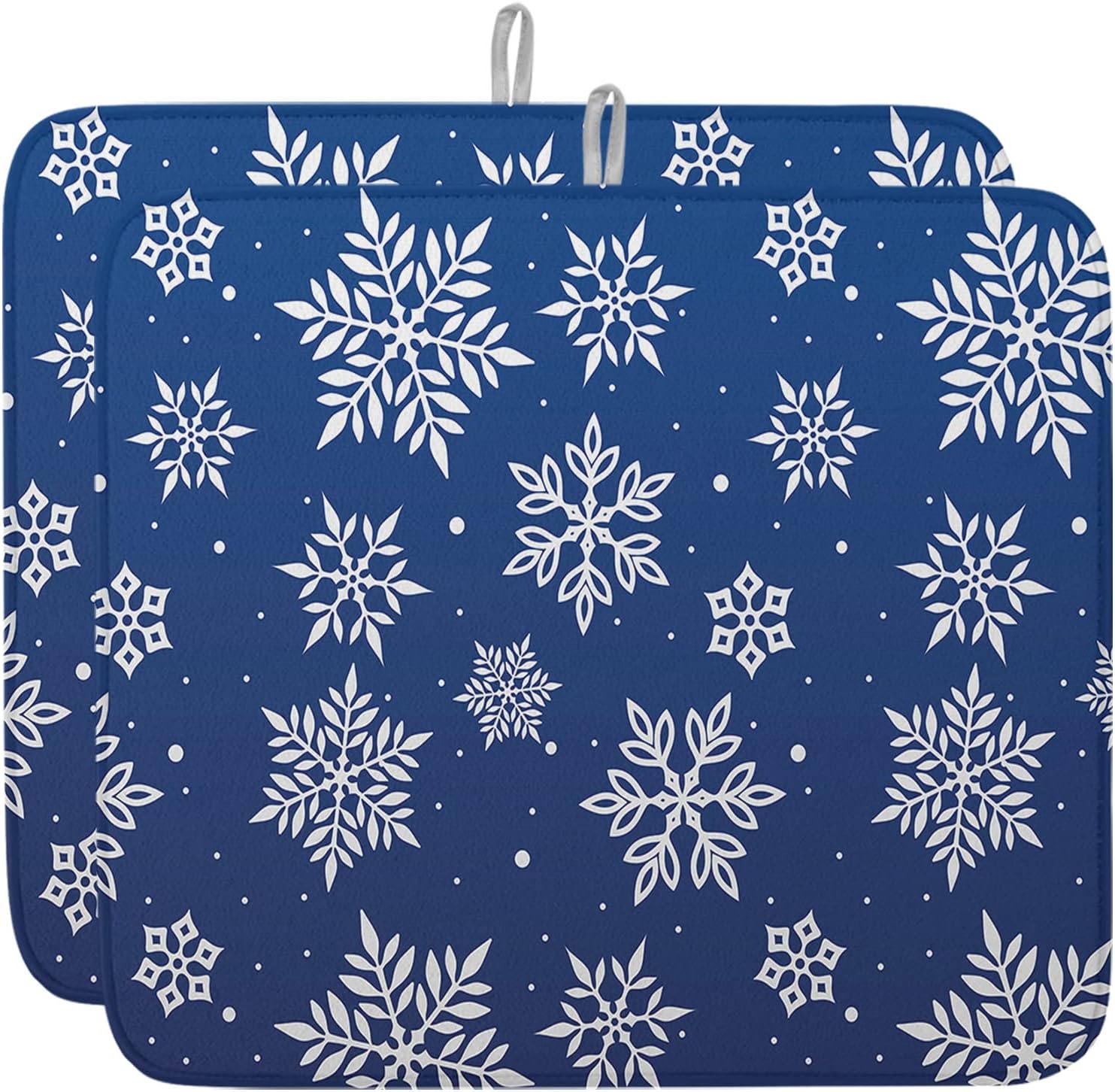 2 Pack Dish Drying Mat for Kitchen Counter Microfiber