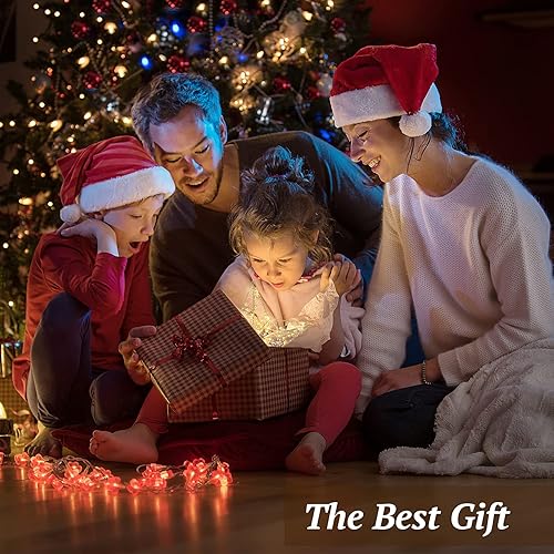 Miniatura 125 de Lewondr Decoración para árbol de Navidad, control remoto alimentado por USB, temporizador de 6 horas, estrella de árbol controlada con luces y Plata