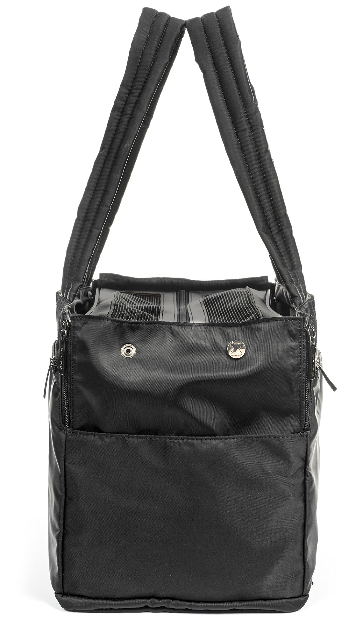 Negro Timeless Intercambiable Airline Aprobado Pet Carrier Combo con Bolsillos para Perros pequeños (Pet Carrier Base & Shell Tote)