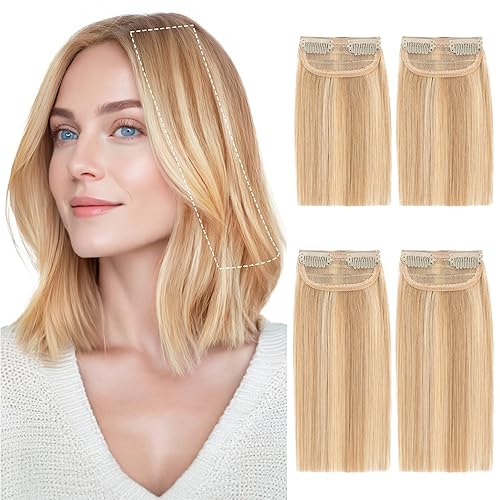 Miniatura 37 de SEGO 2 extensiones de cabello humano corto con clip, de 6 pulgadas, 0.71 oz, extensiones de cabello humano para mujeres con cabello adelgazante que