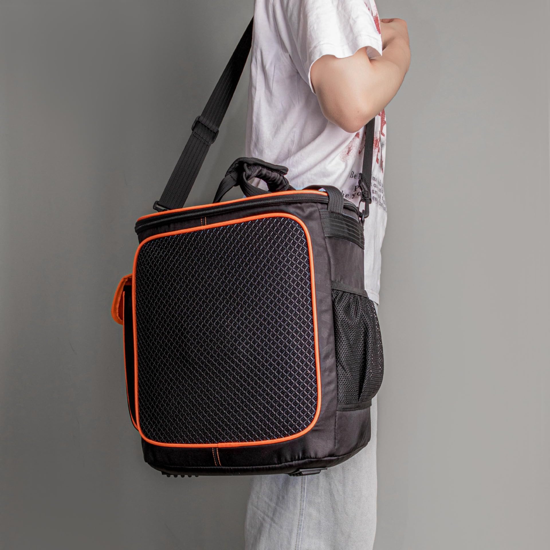 Borsa da viaggio per JBL Partybox Encore 2, custodia antiurto con porta di ricarica diretta e rete per altoparlanti ventilata, copertura per feste all'aperto/campeggio (adatta per altoparlante +
