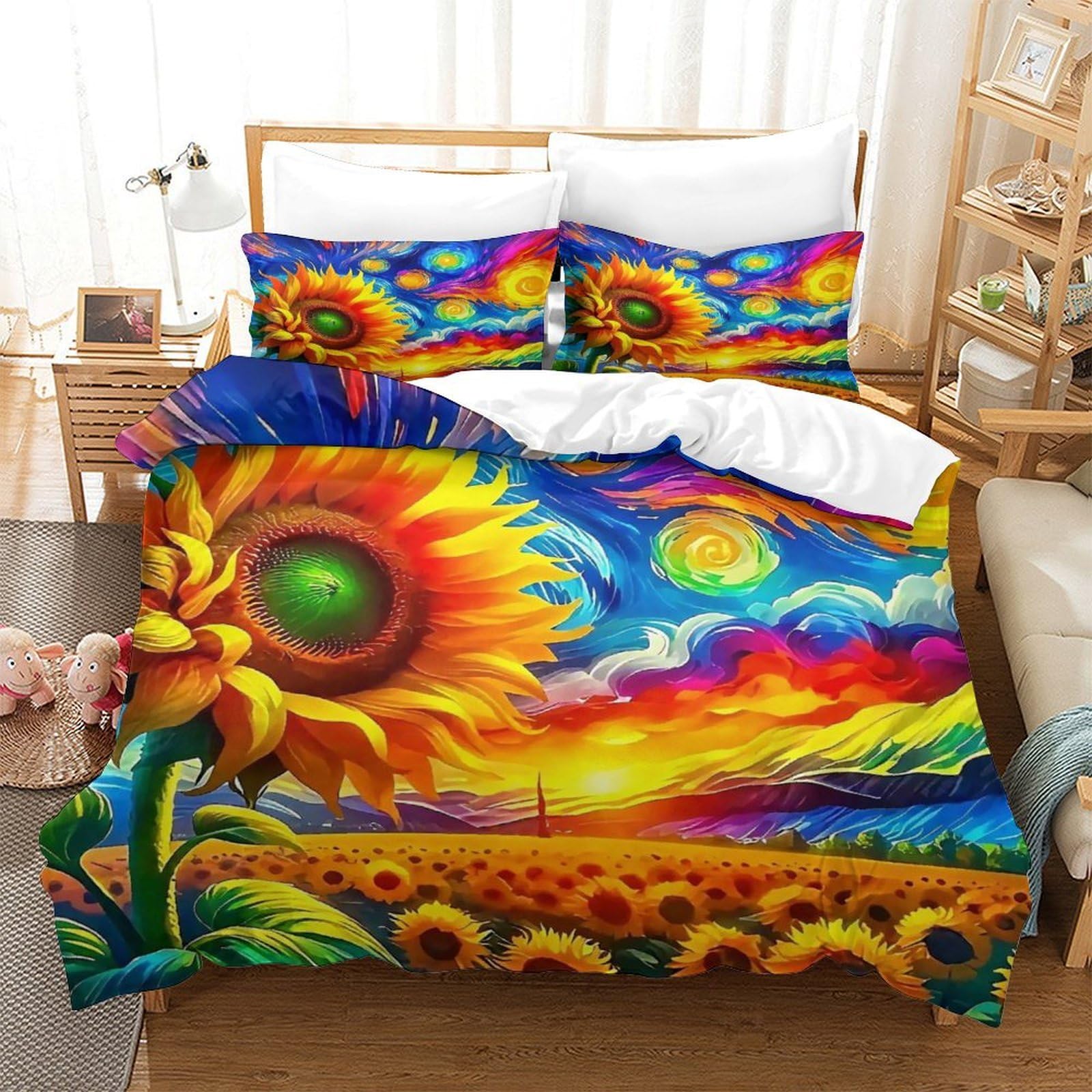 Ensemble de literie microfibre paysage 3D luxe King 220x240 cm