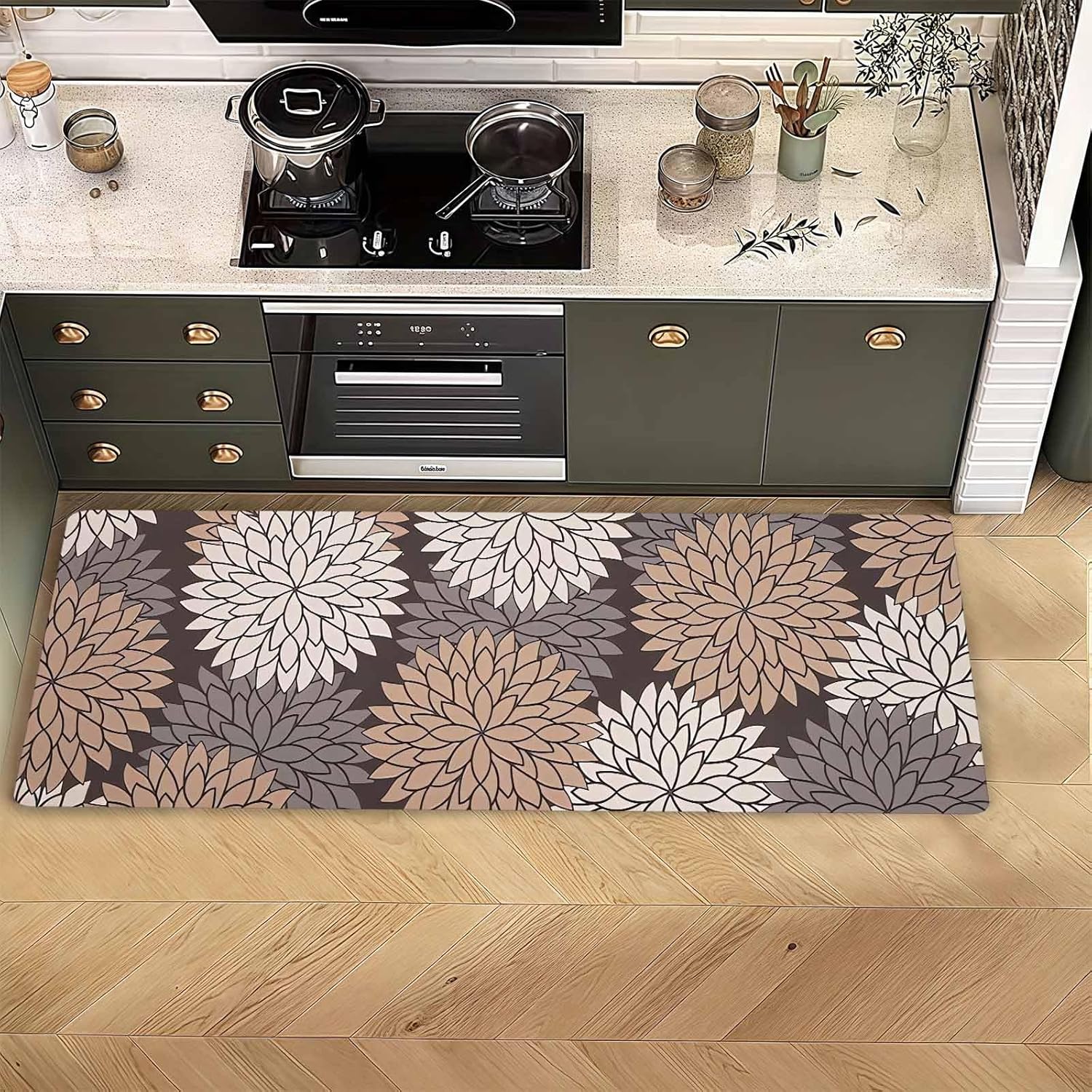 Kitchen Mats for Floor, Kitchen Rugs Non Slip Washable, Waterproof Anti Fatigue Mat, Comfort Standing Mat Runner Rug for Sink, Office, Laundry, Home, 48"x17"inch