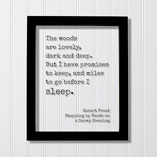Miniatura 1 de Robert Frost - Floating Quote - The woods are lovely, dark and deep But I have promises to keep and miles to go before I sleep Snowy Evening