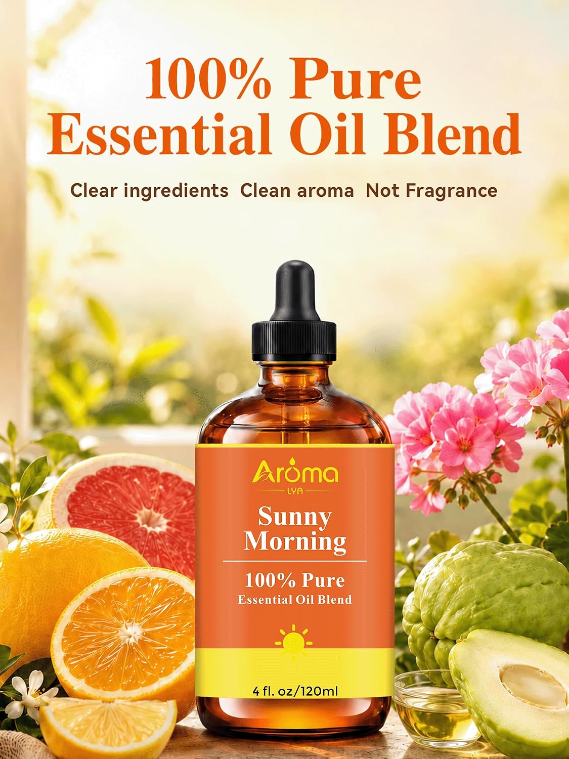 Sunny Morning — A 100% Pure Essential Oil Blend Citrus-Bright Blend | Makes Your Space Feel Like You Just Opened the Curtains