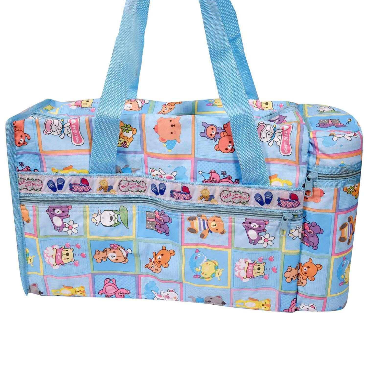 depurika Sharma Clothing®Presents Newborn Baby Multipurpose Mother Bag with Holder and Warmer Bag Dipper Changing Multi Compartment Maternity Handbag Messenger Bag with Warmer(Blue Mother Bag,MB102)-picture-4