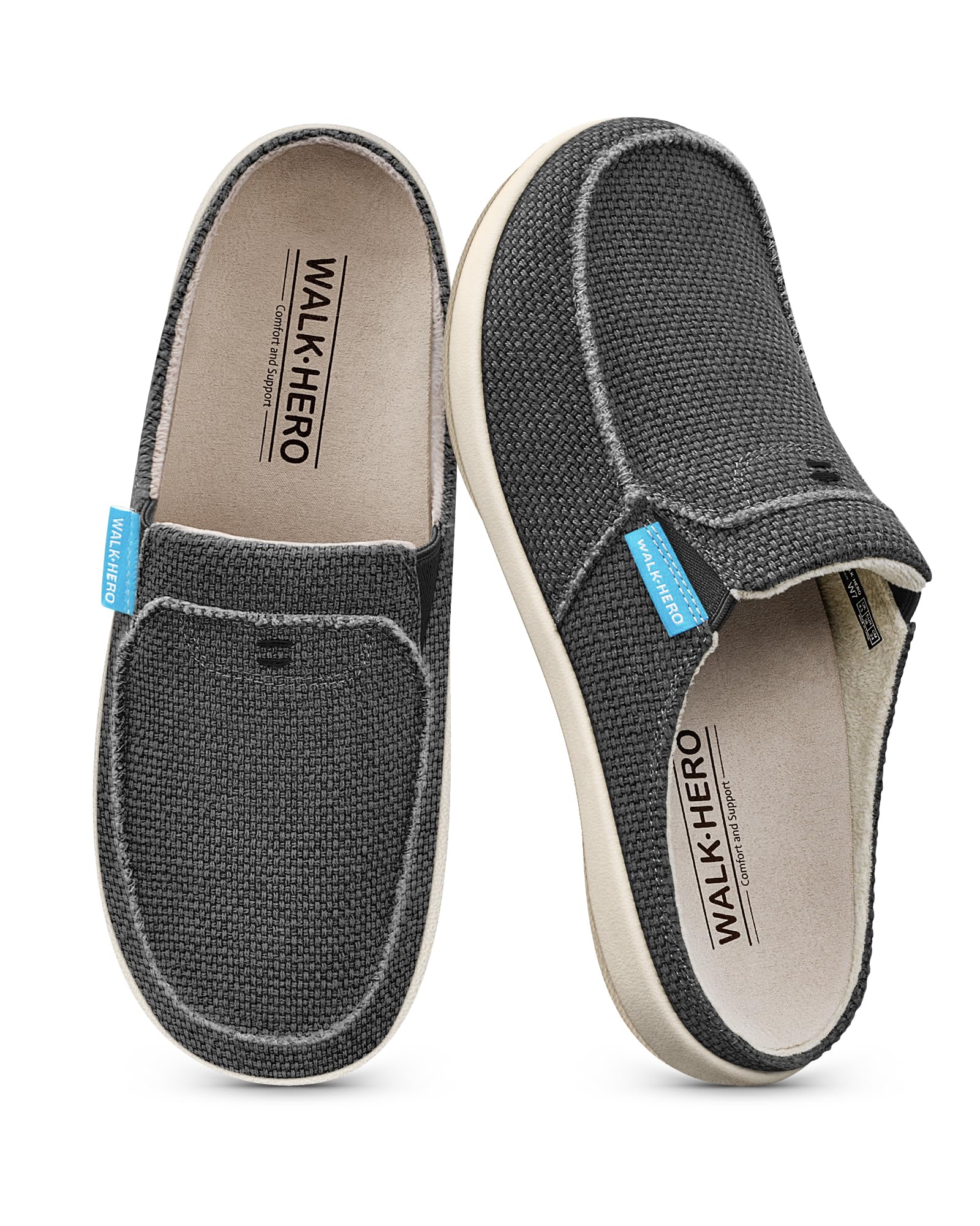 Womens Slippers with Arch Support, Walkhero House Orthopedic Slippers for Women with Suede Insole and Velvet Lining, Slip on Clog Indoor Outdoor House