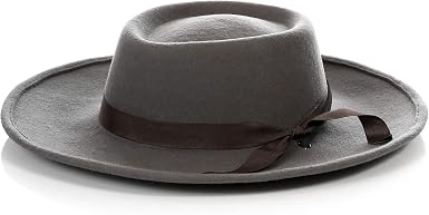 Wide Brim Cowboy Western Fedora Hat 