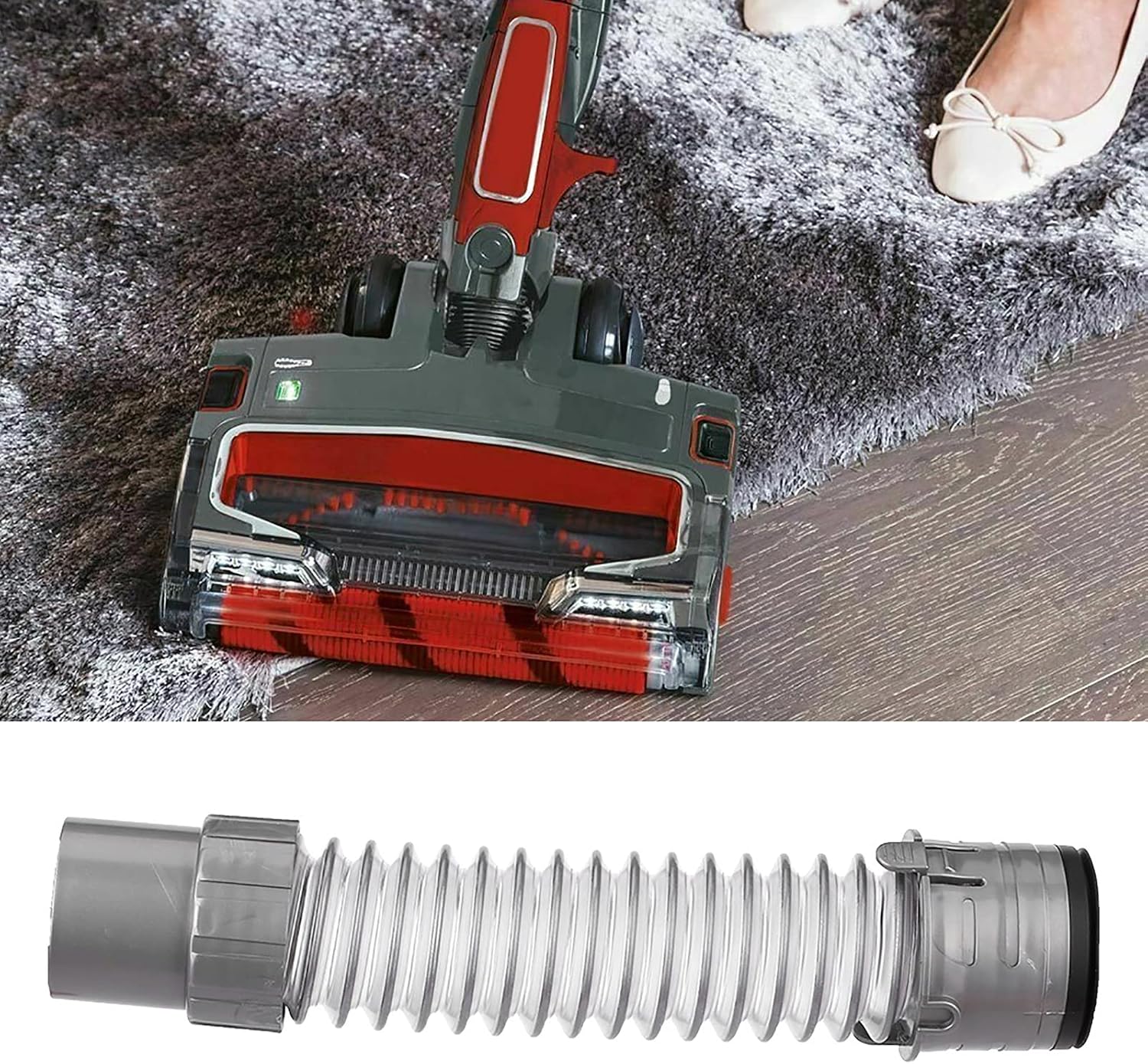 Vacuum Cleaner Hose, Flexible Short Vacuum Cleaner Hose Floor Power Nozzle Hose Replacement Parts Fit for Shark Navigator NV42 Accessory