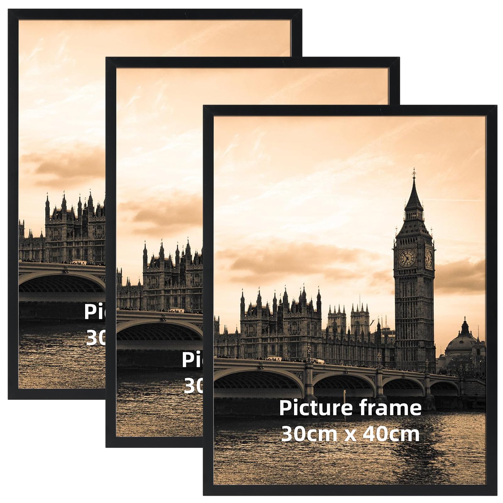 Hoikwo Black 30x40 Picture Frame Pack of 3