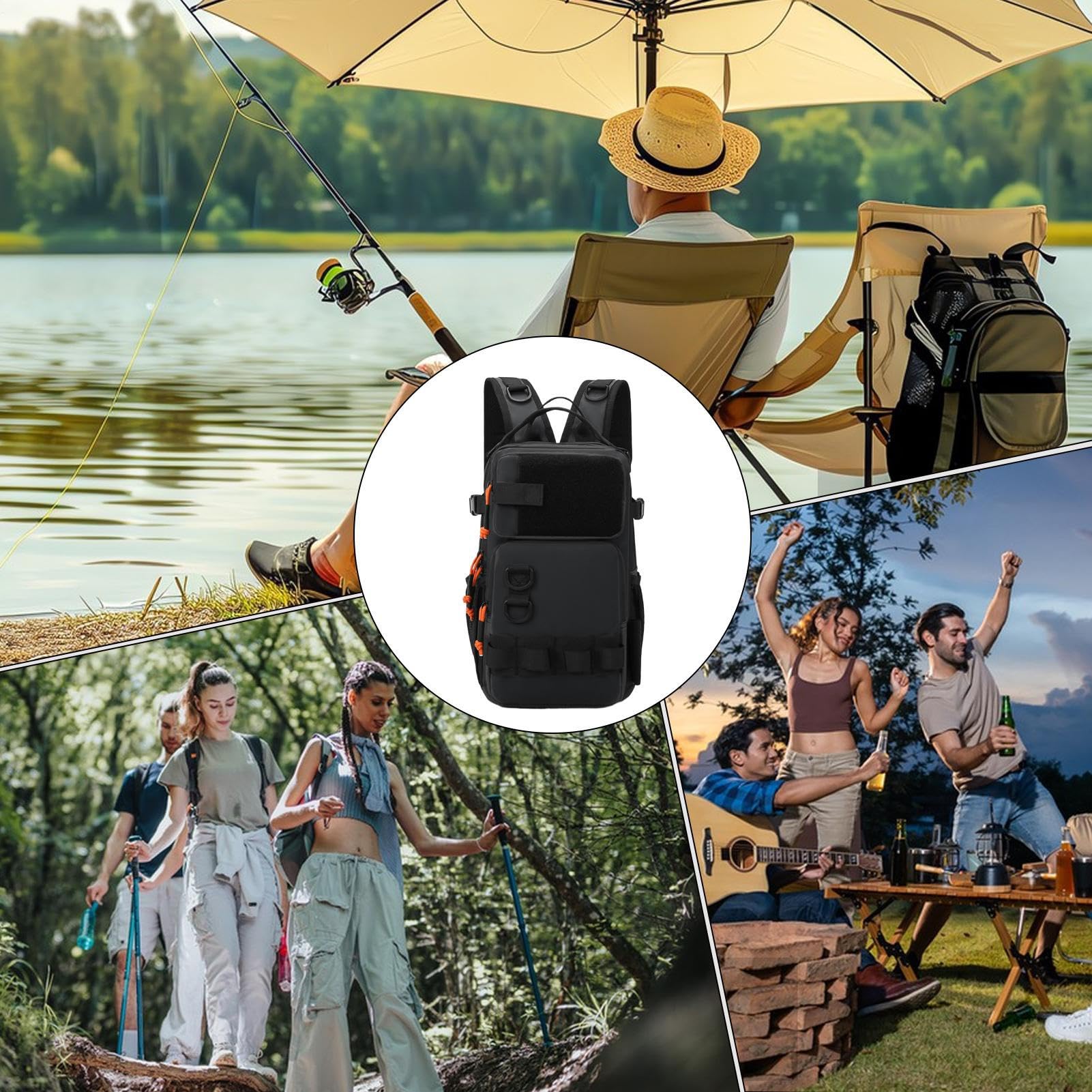 Mochila de Pesca Impermeable Equipamiento de Exteriores