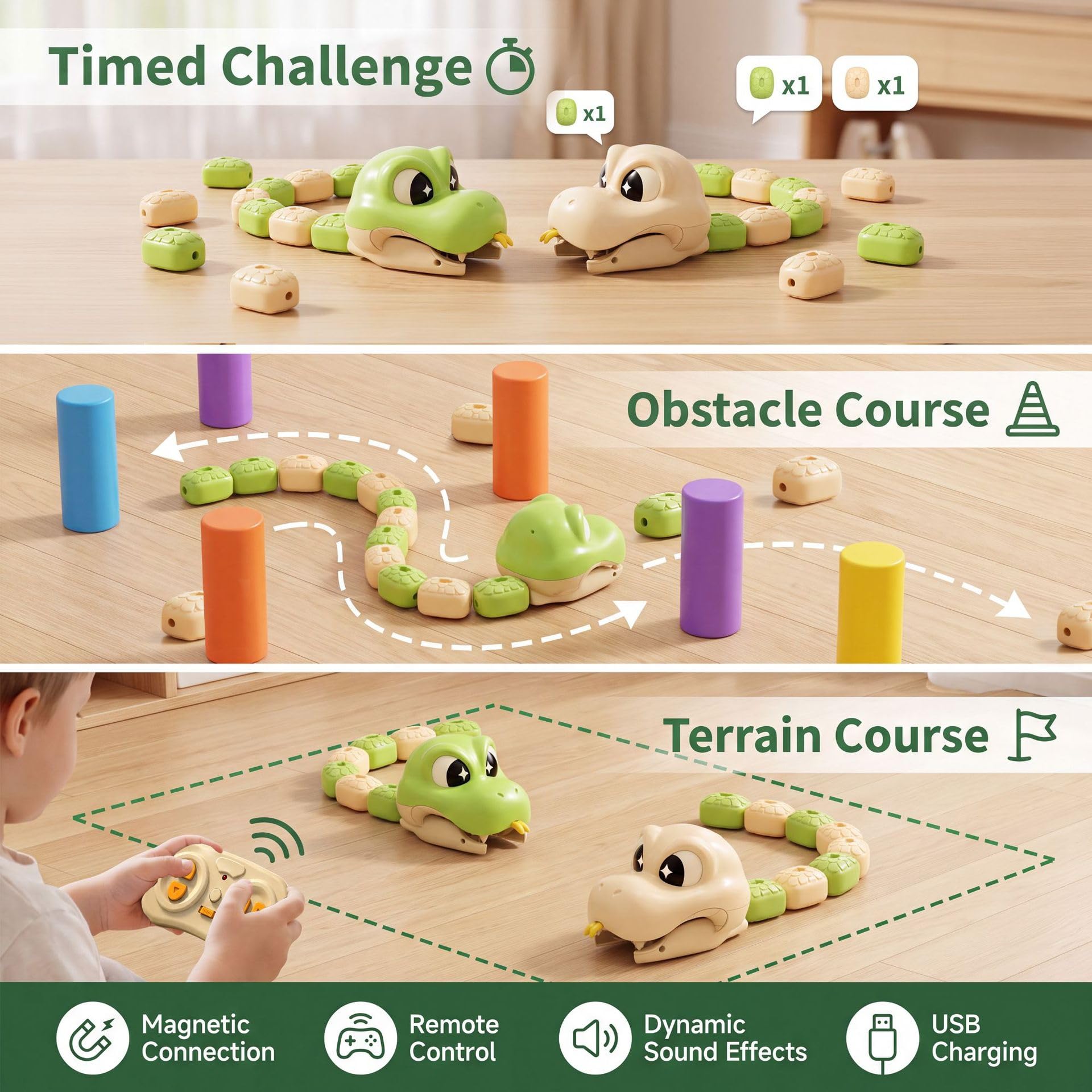 Magnetic Snake Game Eating Itself