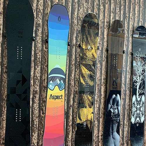 Miniatura 6 de Pmsanzay Estante de metal para colgar snowboard, estante de pared para snowboard, estante de montaje en pared de snowboard, te permite ajustar el