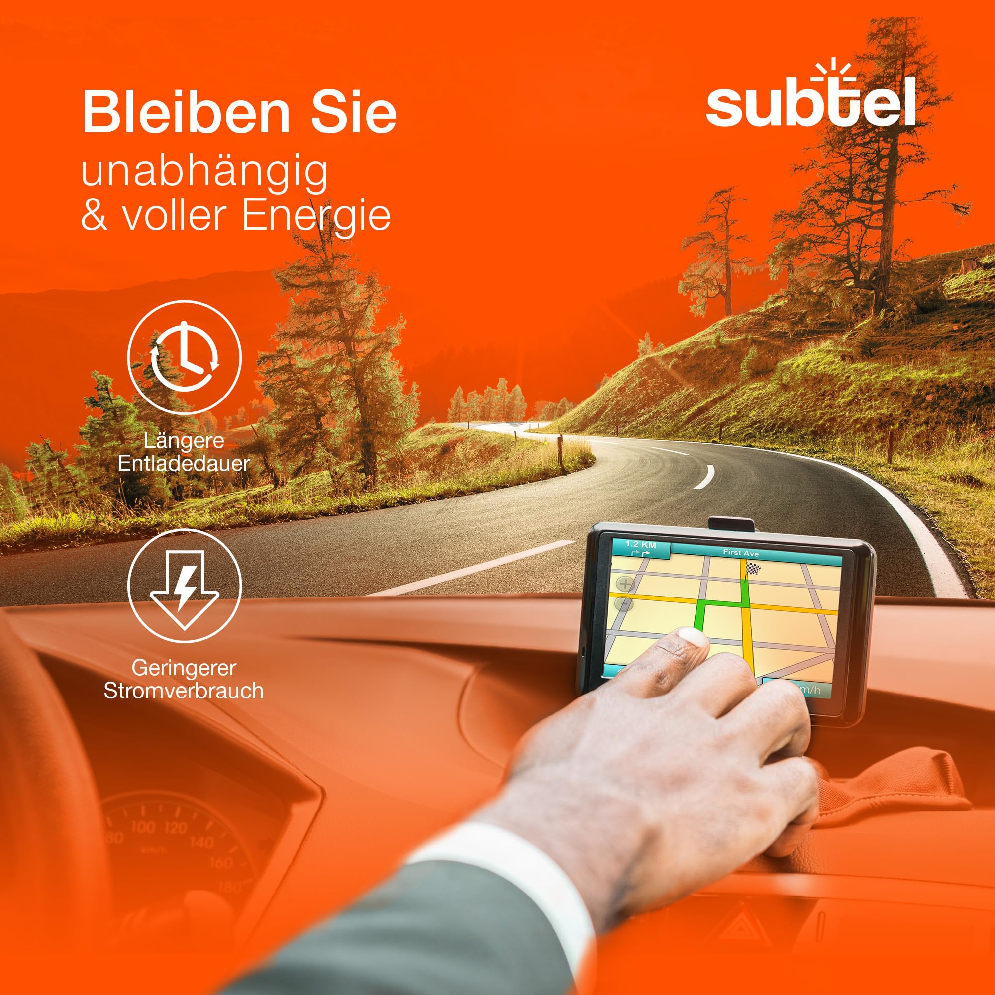 subtel GPS Ladegerät kompatibel mit Garmin Edge Drive DriveAssist DriveSmart Nüvi Oregon eTrex GPSMAP Navigator Ladekabel Mini USB Netzteil Navigationsgerät Auflader 1A / 1000mA Anschluss Stecker