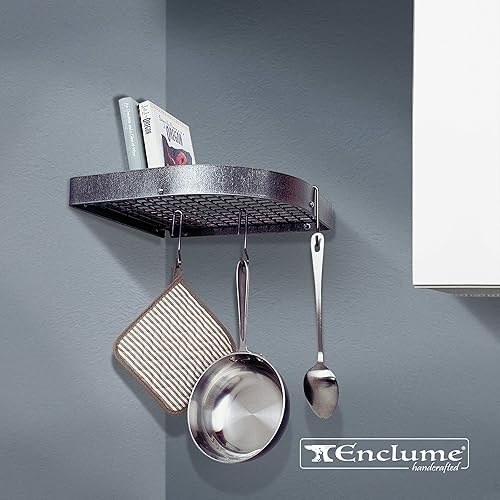 Miniatura 2 de Enclume Premier - Estante esquinero pequeño de 12 pulgadas, acero martillado