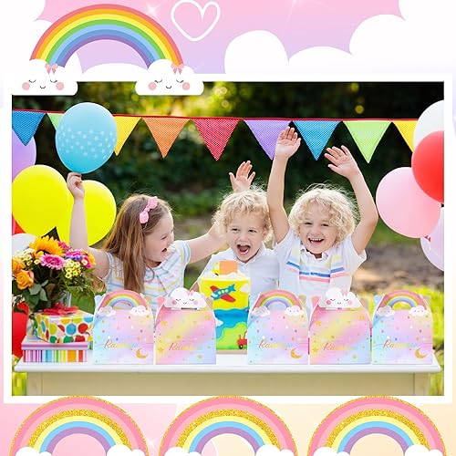 Miniatura 4 de Leinuosen Cajas de regalo de nube arcoíris  Bonitas cajas de recuerdo de fiesta, golosinas de dulces, cajas de regalo para niñas, niños y niños