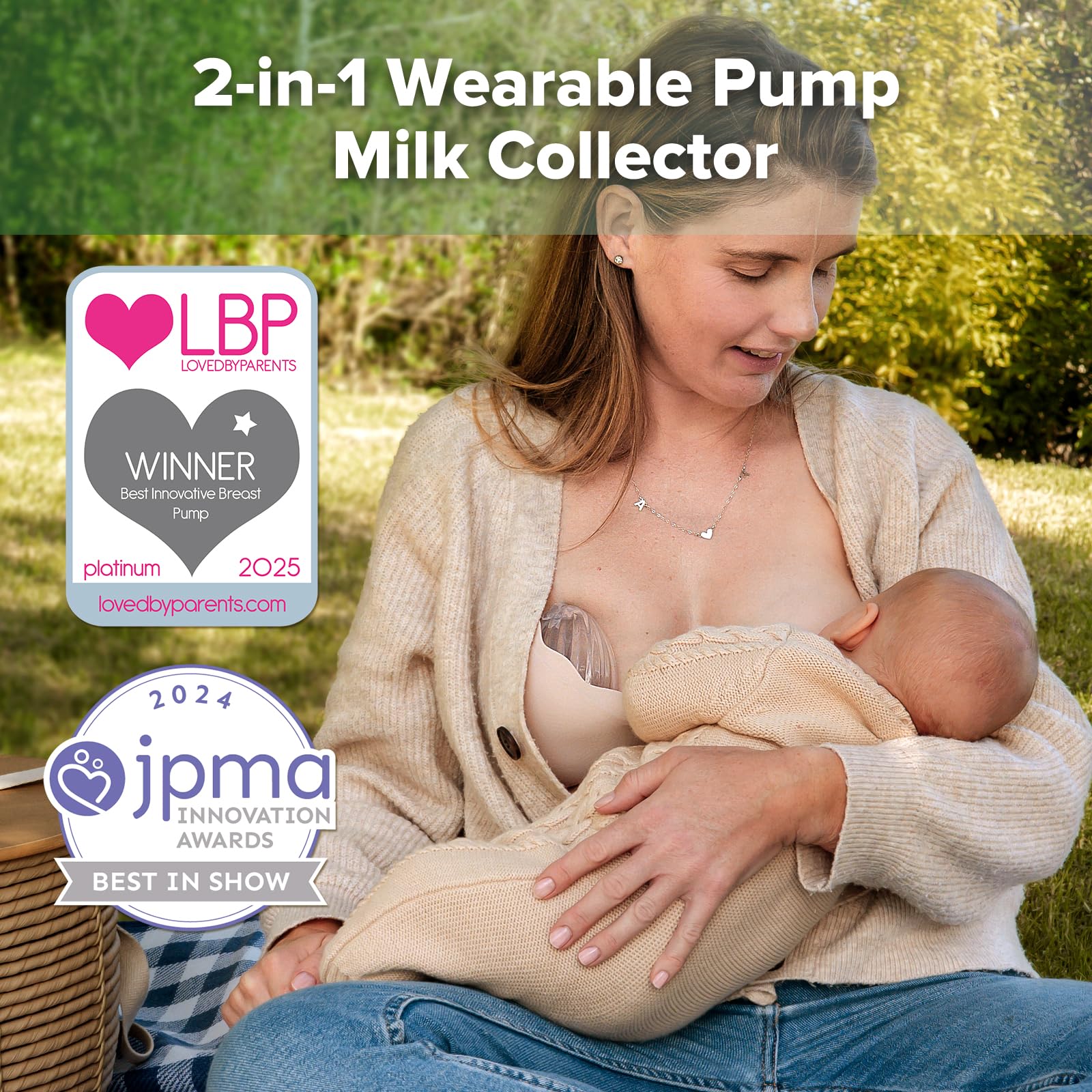 haakaa Wearable Silicone Breast Pump with Steriliser Bag - Image 2