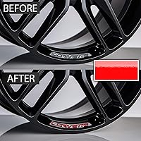 Vista 3 de Bogar Tech Designs Adhesivos de vinilo para inserto de rueda Compatibles con C7 Corvette Stingray Z51 2014-2019 - Rojo brillante