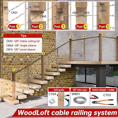 Miniatura 6 de Muzata Engarzadora de mano de 14 '' Herramienta de prensado de cuerda de alambre para virola de manga de cobre de aluminio 116" 564" 332" 764" 18"