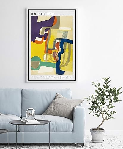 Miniatura 115 de IDEA4WALL - Lienzo enmarcado con impresión de arte abstracto listo para colgar en la pared de la sala y habitación Bs06-2103-famoso-m19