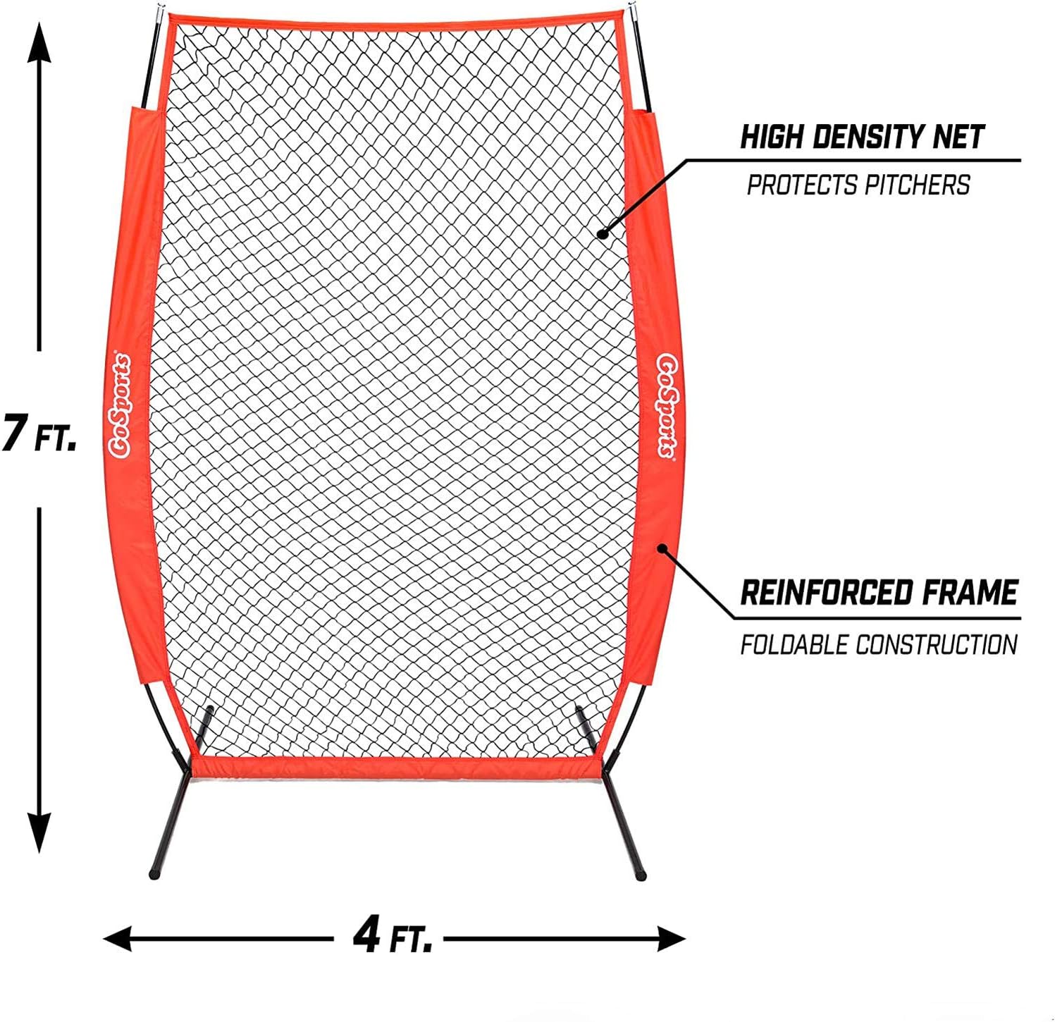 GoSports Baseball & Softball Pitching Screens - L Screen or I Screen - Pitcher Protection Net