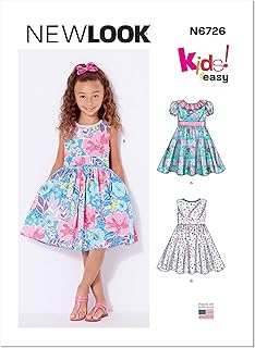 New Look UN6726A Easy to Sew Toddlers' and Children's Dress Sewing Pattern Kit, Code N6726, Sizes 1/2-1-2-3-4-5-6-7-8
