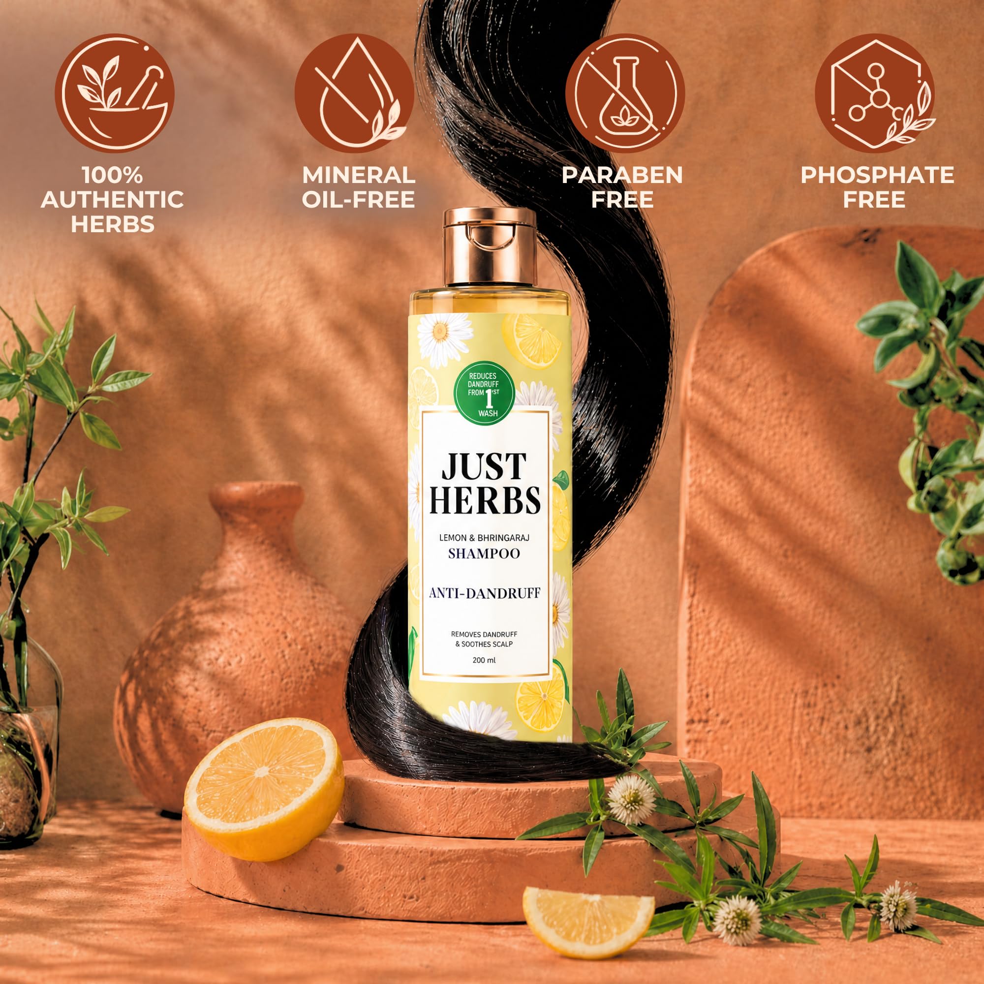 Amazon.com : Just Herbs Organic Soya Protein Anti Dandruff Shampoo